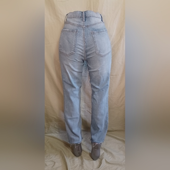 A Wild Fable Button Fly Super High Rise Slim Straight Leg Denim Jeans - Picture 5 of 11